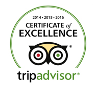 TRIPADVISER : 2014 - 2015 - 2016 CERTIFICATE OF EXCELLENCE