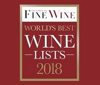 “World of Fine Wine “World’s Best Wine Lists Awards” 2018